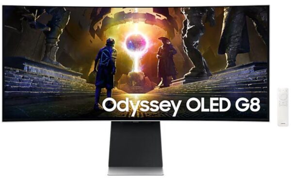 Monitor SAMSUNG 34" Gaming/Smart/Curved/21 : 9 Panel OLED 3440x1440 21:9 175Hz 0.03 ms Speakers Swivel Height adjustable Tilt LS34DG850SUXDU