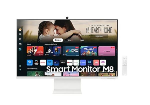 LCD Monitor SAMSUNG 32" Smart Panel VA 3840x2160 16:9 60 Hz 4 ms Swivel Pivot Height adjustable Tilt Colour White LS32DM801UUXDU
